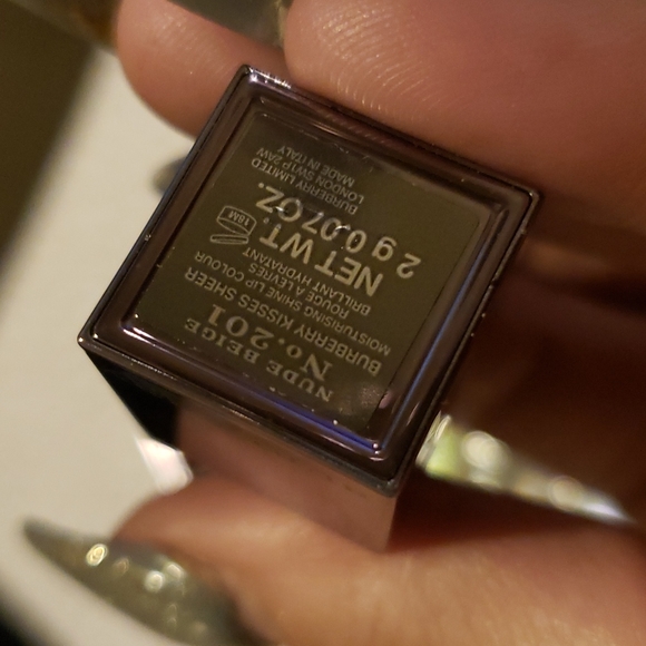 🍄#201 NUDE BEIGE Burberry DISCONTINUED Sheer Lipstick NWOBOX - Picture 7 of 8